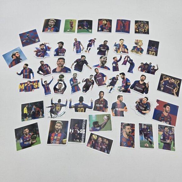 50 Piece Lionel Messi Soccer Star Stickers Football Rakuten 10 Qatar Pro - Picture 1 of 12